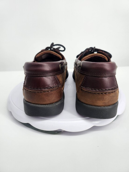 G.H. Bass Harry II Men\'s Leather Boat Shoes Size 9.5 M Two-Tone Brown Deck Shoes main image 5
